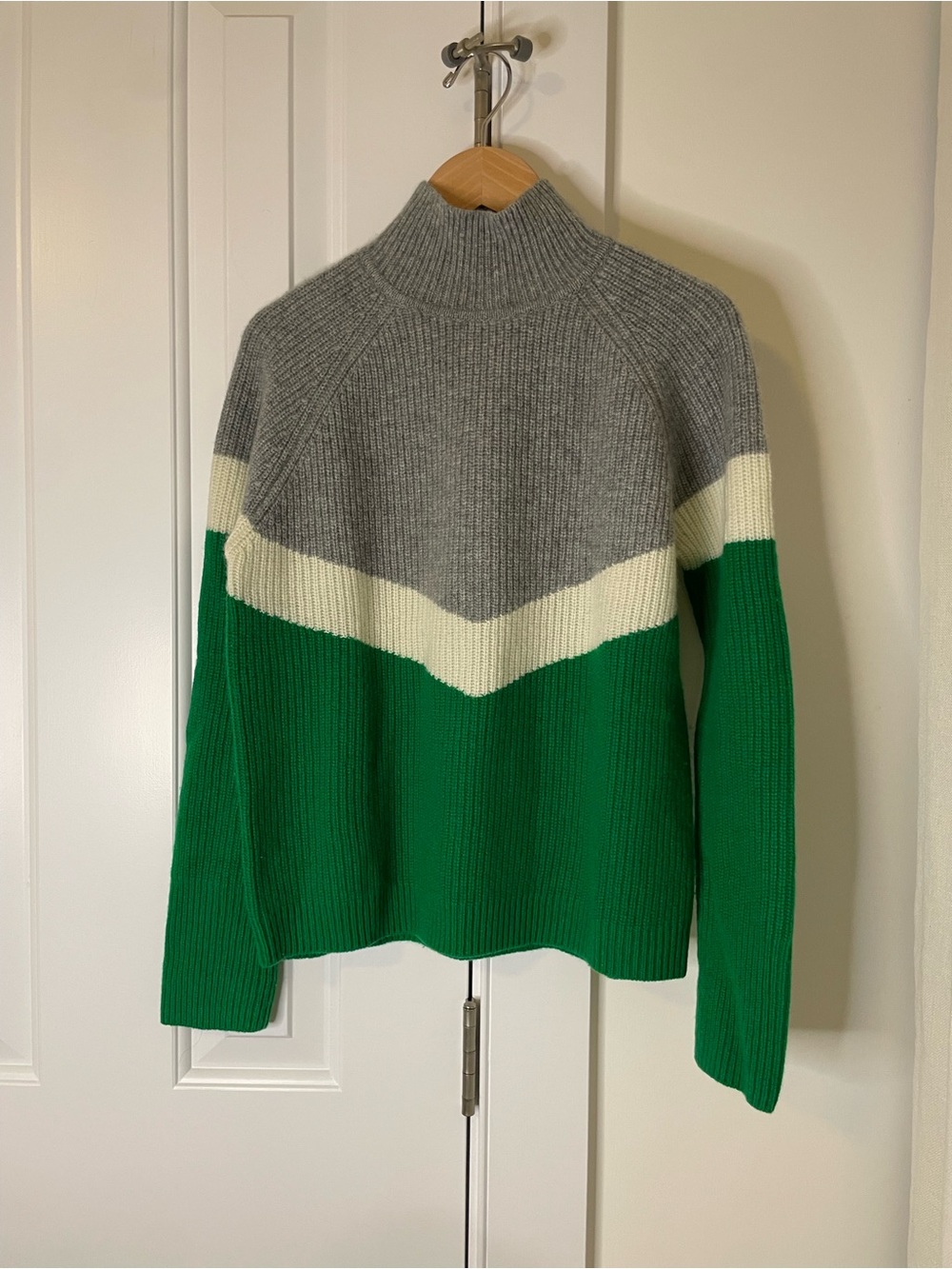 FROM FUTURE 100% Cashmere Colorblock Turtleneck Sweater XS